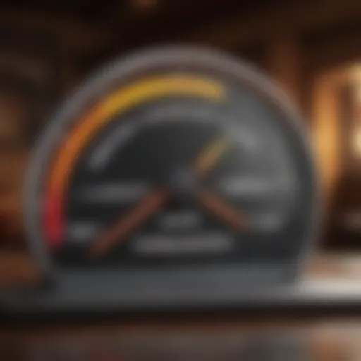 Visual representation of credit score ranges