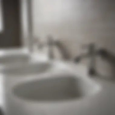 Visual representation of installation techniques for double basin simple drains.