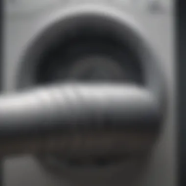 Detailed Look at Dryer Exhaust Hose Design Close-up view of a dryer exhaust hose showcasing its design and material.