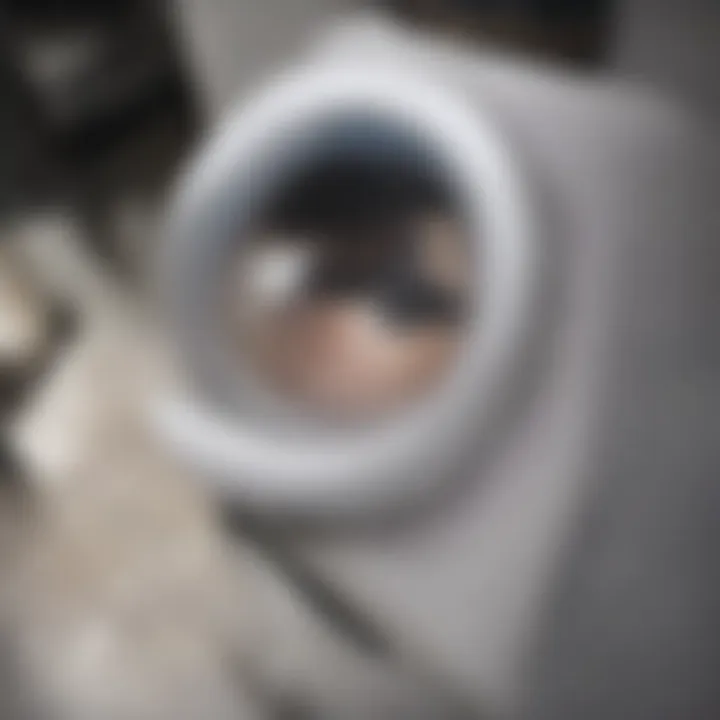 Illustration demonstrating the correct installation of an electric dryer exhaust hose.