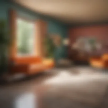 A vibrant mid-century color palette showcasing textures