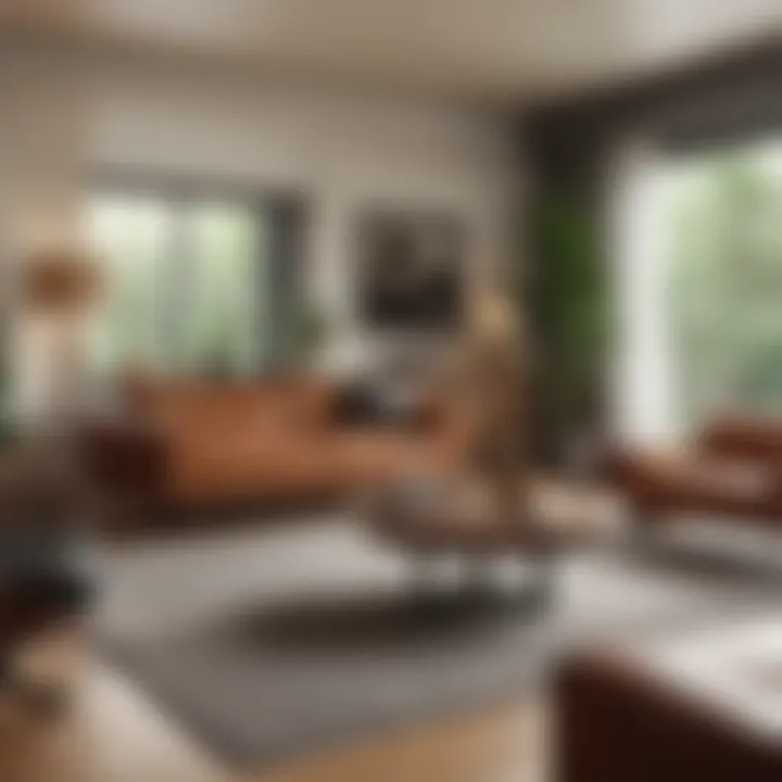 Elegant mid-century modern living room showcasing iconic furniture pieces