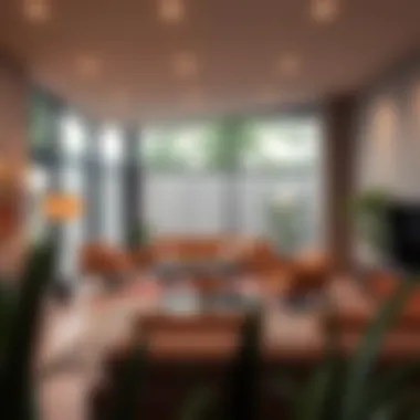 Contemporary Interpretation of Mid-Century Modern Aesthetics Contemporary interpretation of mid-century modern aesthetics in a modern setting