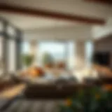 Iconic mid-century modern living room with clean lines and organic shapes