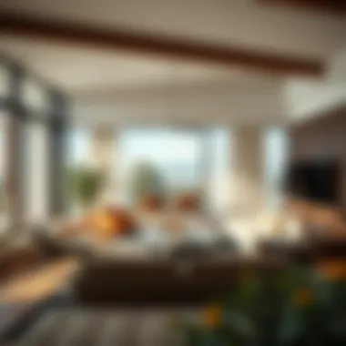 Iconic Mid-Century Modern Living Room Iconic mid-century modern living room with clean lines and organic shapes