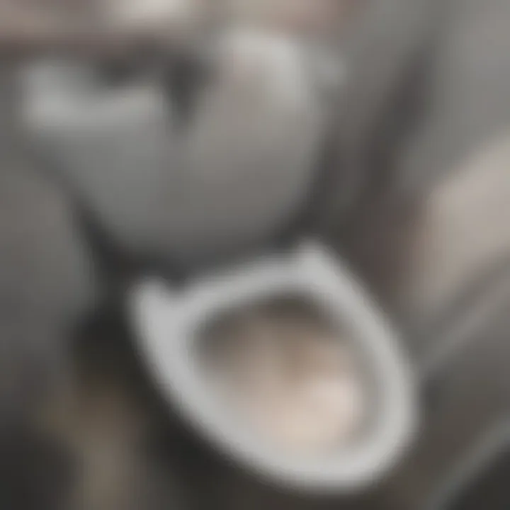 Close-up of toilet components for clarity