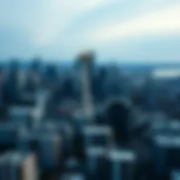 Aerial view of Seattle skyline