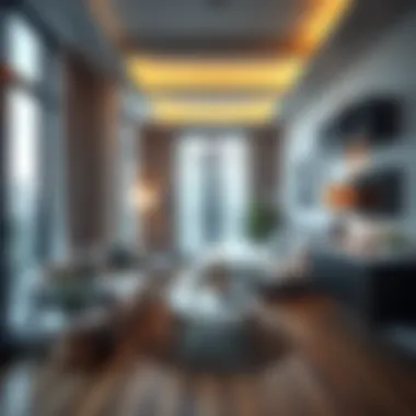 Inviting studio apartment highlighting essential design features