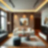 Stylish studio apartment showcasing optimal space utilization