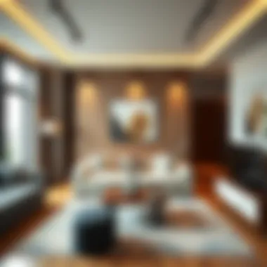 Stylish studio apartment showcasing optimal space utilization