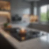Elegant glass cooktop integrated into a modern kitchen setting