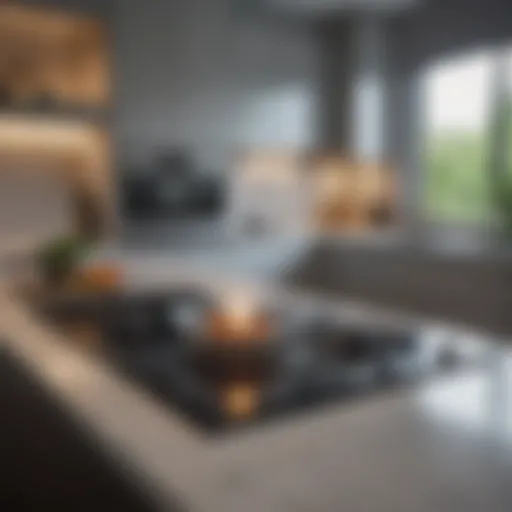 Elegant glass cooktop integrated into a modern kitchen setting
