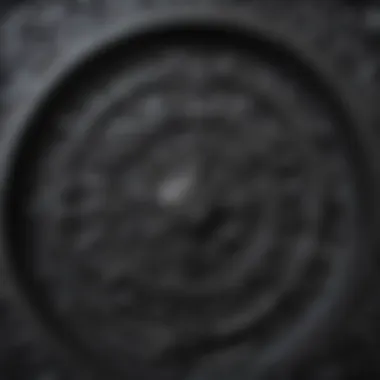 Detailed view of cast iron texture