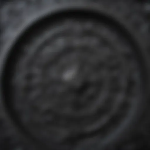 Detailed view of cast iron texture