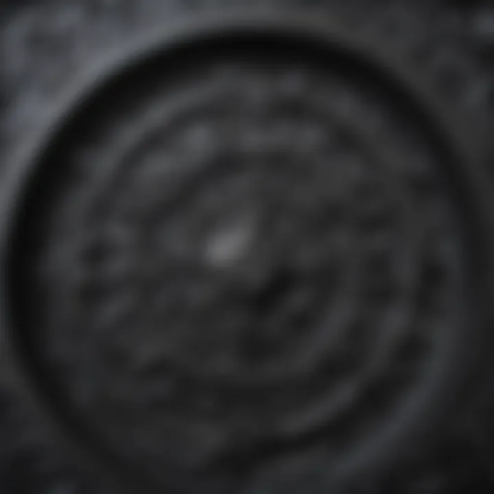 Detailed view of cast iron texture