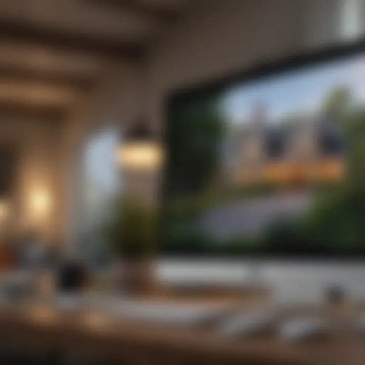 Property management software on a laptop screen