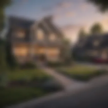 Cozy Affordable Neighborhood A cozy neighborhood showcasing budget-friendly homes