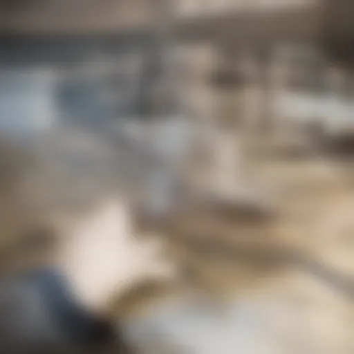 Detailed close-up of waterproof laminate flooring showcasing texture and finish