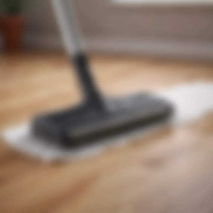 Infographic summarizing pros and cons of steam mopping waterproof laminate