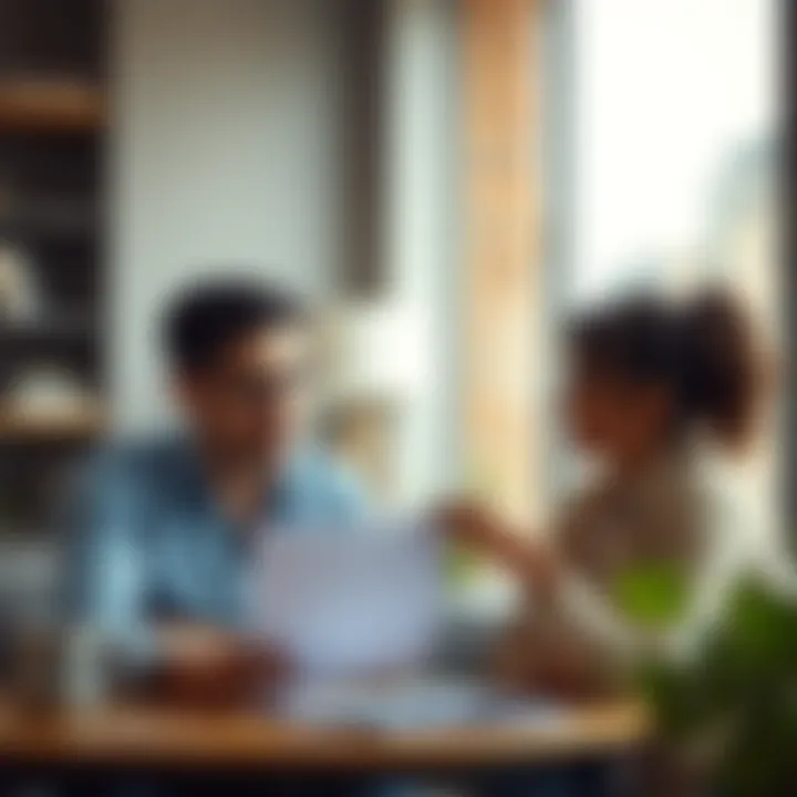 A couple reviewing rental agreements for apartments in NYC