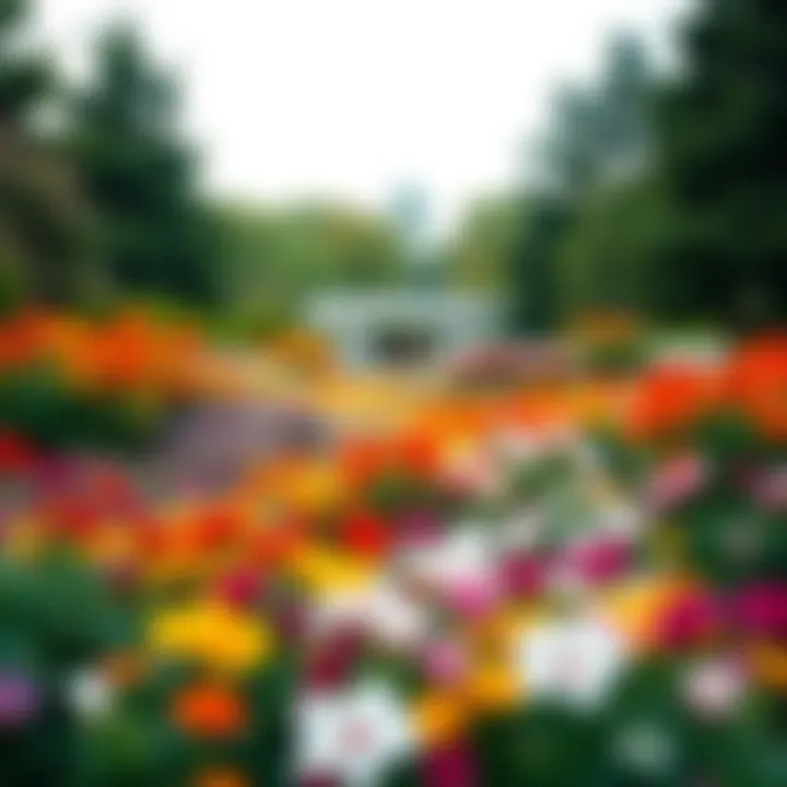 Flourishing Beauty: Gardens of Washington Park Colorful flowers blooming in Washington Park's expansive gardens.