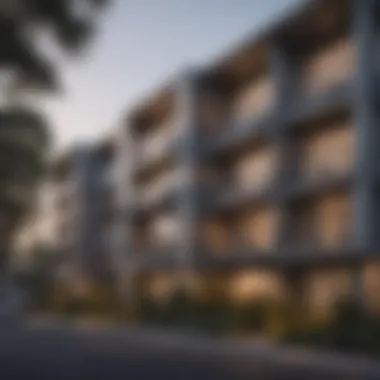 Exterior view of Westwood Apartments showcasing modern architecture