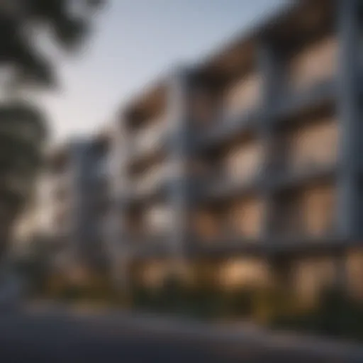 Exterior view of Westwood Apartments showcasing modern architecture