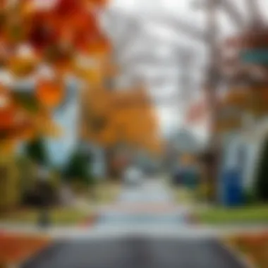 Charming neighborhood street in a DC suburb