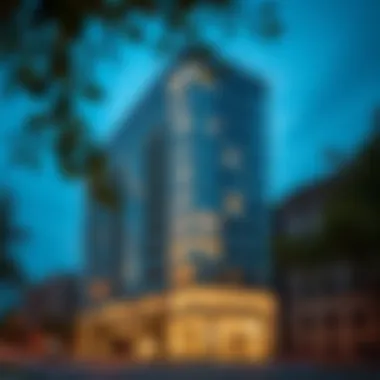 Modern apartment building in a popular DC area